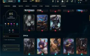 Unranked com 100 Champs e 85 Skins ( JG / TOP )