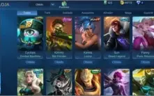 CONTA MOBILE LEGENDS - LENDA 5 - 52 SKINS - 60 HEROIS