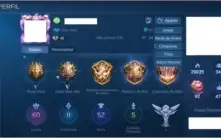 CONTA MOBILE LEGENDS - LENDA 5 - 52 SKINS - 60 HEROIS