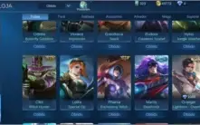 CONTA MOBILE LEGENDS - LENDA 5 - 52 SKINS - 60 HEROIS