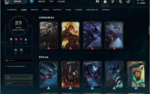 Conta ouro 2 com 89 skins e 139 champs