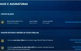 Conta blizzard com 45,00 reais de saldo