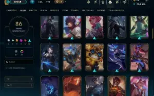 Mestre com 110 Champs e 86 Skins ( 82 PDL )