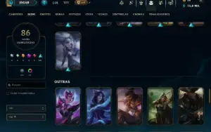 Mestre com 110 Champs e 86 Skins ( 82 PDL )