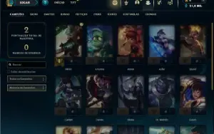 Platina 2 com 20 Champs e 1 Skin ( Sem email confirmado )