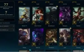 conta diamante 2 44 champions e 11 skins