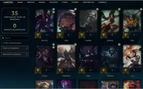 Conta Platina 2 Boa Para Upar 30 champs.