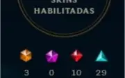 Conta LoL Plat 4 com TODOS os champs e 201 skins