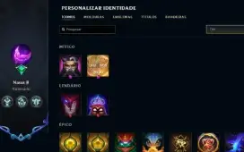 Conta de lol desde 2016 quase lvl 600