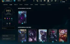Conta de lol desde 2016 quase lvl 600