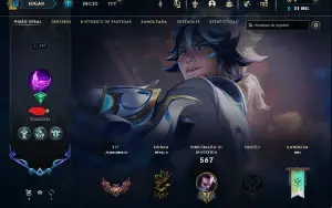 Conta de lol desde 2016 quase lvl 600