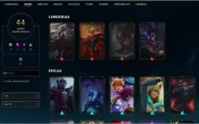 CONTA LOL PLATINA 4 (44SKINS)