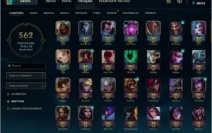 Conta de lol platina 4 todos champs/138skins