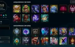 Conta antiga 2014 LoL lvl 277 com 180 skins 800k+ Lee Sin