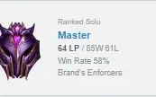 Conta de lol MESTRE
