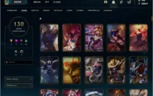 Conta LoL Ouro 3 130 skins
