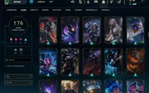 Esmeralda 4 com TODOS os champs e 176 Skins ( Nivel 452 )