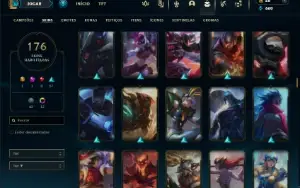 Esmeralda 4 com TODOS os champs e 176 Skins ( Nivel 452 )