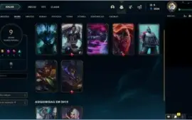 CONTA LV 64 COM 9 SKIN HABILITADO E 1 NO ESPOLIO!!