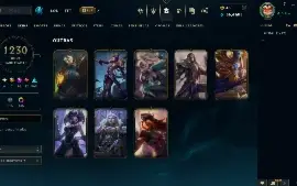 Conta Com Skins Raras Janna Vitoriosa, Rammus Rei E Kayle Ju