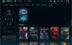 Conta platina 4 120 champs e 60 skins