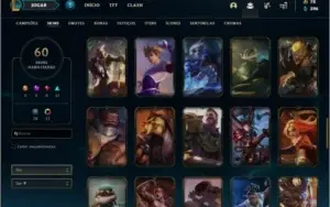 Conta platina 4 120 champs e 60 skins