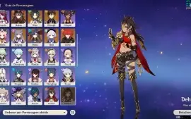 Genshin Impact AR 55 com 11 Personagens t5 e 3 armas t5