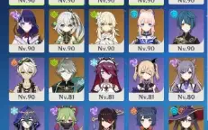 Conta Genshin Impact, Hutao C1, Yelan, Nahida, Raiden E +