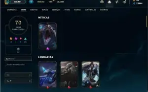 Conta bronze 3 com 86 Champs e 70 Skins
