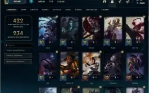 Conta ouro II 350+ skins