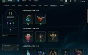 Conta ouro II 350+ skins