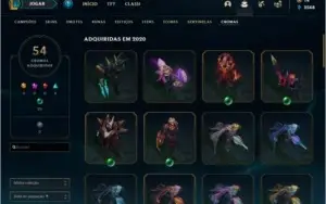 Conta ouro II 350+ skins