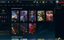 CONTA LOL 46 SKINS, 64 CHAMPIONS, FALTANDO 7 GAMES DA MD10