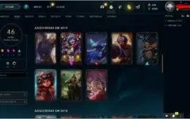 CONTA LOL 46 SKINS, 64 CHAMPIONS, FALTANDO 7 GAMES DA MD10
