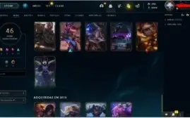 CONTA LOL 46 SKINS, 64 CHAMPIONS, FALTANDO 7 GAMES DA MD10