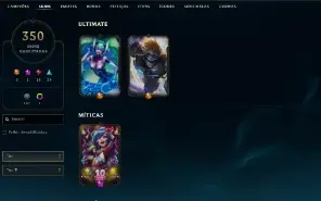 Conta Full Acesso - 150 Campeões - 350 Skins