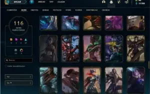 Conta ouro 4 com TODOS os champs e 116 Skins (Nivel 588)