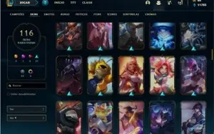 Conta ouro 4 com TODOS os champs e 116 Skins (Nivel 588)