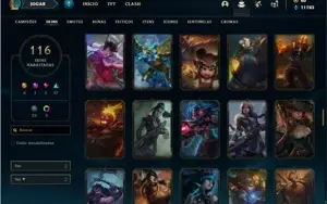 Conta ouro 4 com TODOS os champs e 116 Skins (Nivel 588)