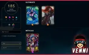 CONTA LEAGUE OF LEGENDS |MESTRE 200 PDL • 185 SKINS