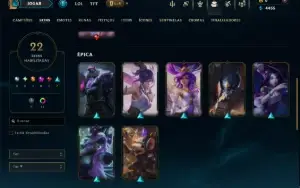 Ouro 4 com 55 Champs e 22 Skins