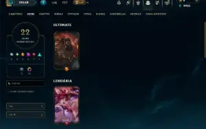 Ouro 4 com 55 Champs e 22 Skins