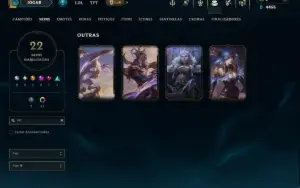 Ouro 4 com 55 Champs e 22 Skins