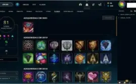 conta LOL 2015 + skins + ícones antigos