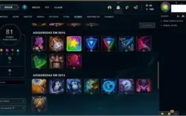 conta LOL 2015 + skins + ícones antigos