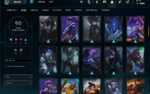 Conta Platina 4 com 100 Champs e 90 Skins