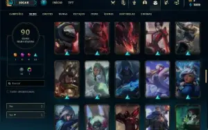 Conta Platina 4 com 100 Champs e 90 Skins