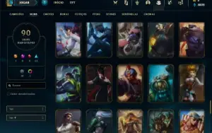 Conta Platina 4 com 100 Champs e 90 Skins