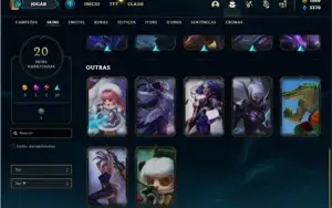 Conta bronze 4 com 31 Champs, 20 Skin + 1 Prestigio da Diana