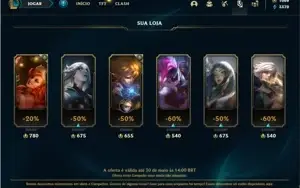 Conta bronze 4 com 31 Champs, 20 Skin + 1 Prestigio da Diana